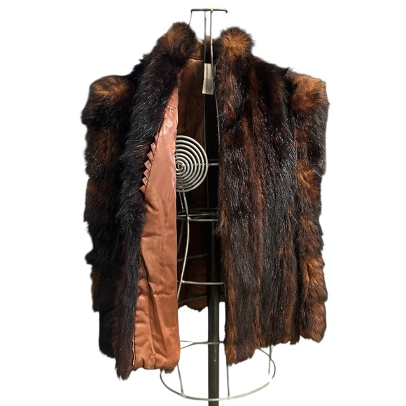 Vintage brown fox fur coat, medium/large - Picture 3 of 10